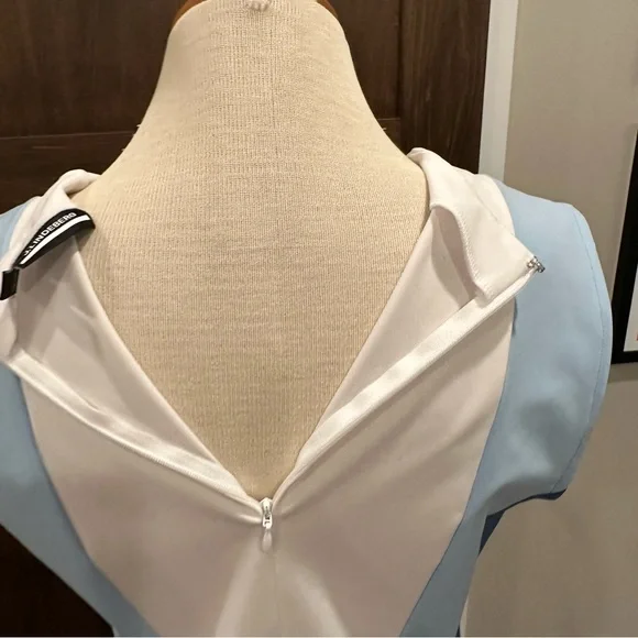 J. LINDEBERG BLUE WHITE COLOR BLOCK TANK DRESS ACTIVEWEAR ATHLEISURE TENNIS GOLF - Picture 7 of 11